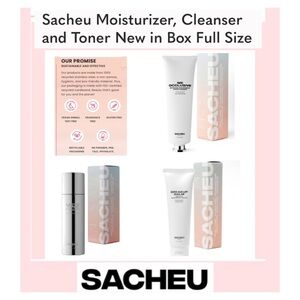 Sacheu Moisturizer, Cleanser and Toner NEW in Box FULL SIZE